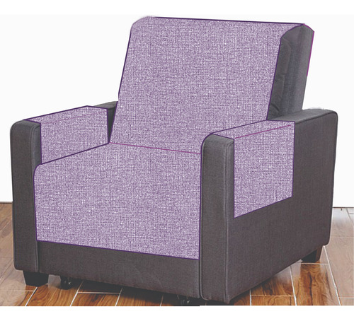 Cobertor 1 Cuerpo Sillón Antidesgarro Premium Bolsillo