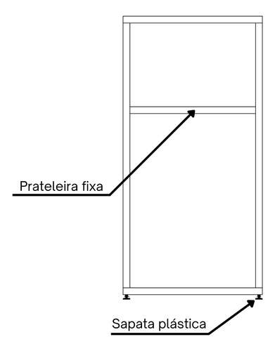 Kit 2 Mesas De Cabeceira Minimalistas 2 Nichos 100% Mdf Bp Acabamento Fosco Cor Verde jade
