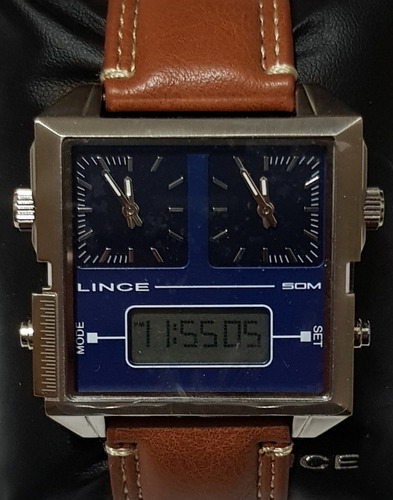 Relógio Lince Masculino Mac4587s D1mx - 3 Fusos Horários