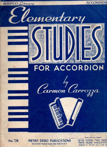 Elementary Studies For Accordion Carmen Carozza 