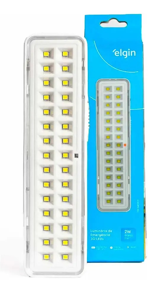 Luminária de Emergência Elgin 30 LED 48LEM30L0000 Cor Branco