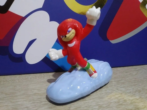 Imagen 2 de 4 de Juguete Sonic 2 Mcdonald's Knuckles Base Celeste Sin Abrir