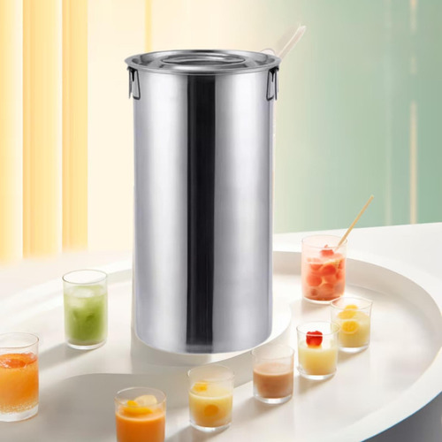 Cubo De Acero Inoxidable Con Tapa, Recipiente Versátil Para