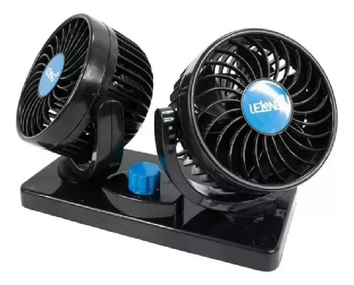 Ventilador Con Conexión 12v Doble Para Auto  Rotacion 360º 