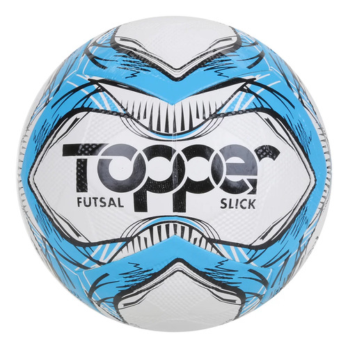 Bola Topper Slick Futsal - Branco E Azul
