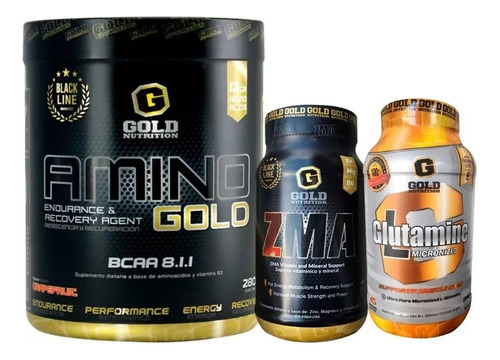 Amino Gold + Zma + Glutamina Recuperacion Gold Nutrition