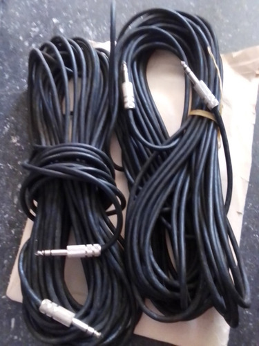 Cables Pa Cornetas Con Plugs O Conectores Gruesos 20 C/u