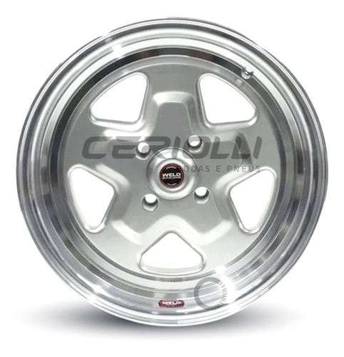 Jogo 4 Rodas Weld Pro Star Aro 15 Tala 7 C9 Calota Aluminio Cor 15x4 4x100