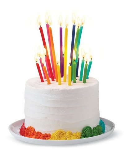 Velas Altas Y Bajas Multicolores Wilton (set X 20 Velas)