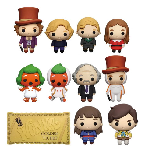 Monogram Llavero 3d Para Mochila: Willy Wonka - Figura Sorpr