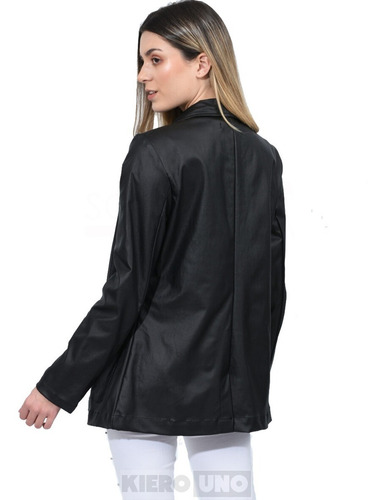 Imagen 6 de 7 de Blazer Engomado Mujer Saco Largo Dama Kierouno