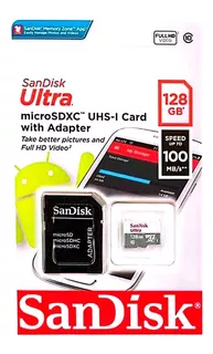 Cartãomemória Sandisk Ultra 128gb 100mb/s Classe 10 Microsd