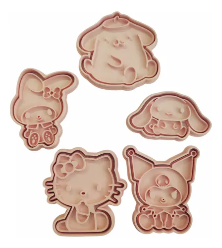 comprar Pack X 5 Cortantes Galletas Sanrio Hello Kitty Kuromi Melody