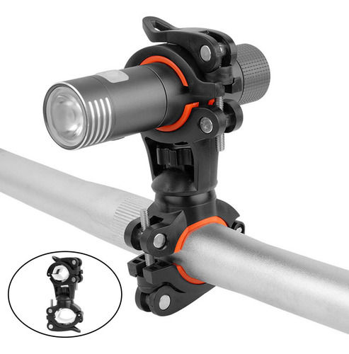 Soporte De Luz Para Bicicleta Soporte De Clip Soporte Negro