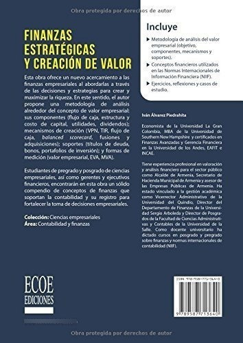 Finanzas Estrategicas Y Creacion De Valor -..., De Álvarez, Iv. Editorial Ecoe Ediciones En Español