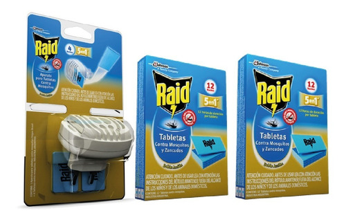Raid Repelente  Mosquitos Y Zancudos [enchufe + 28 Tabletas]
