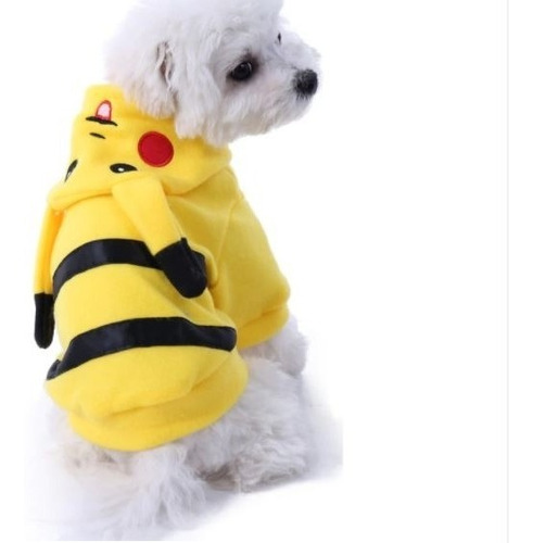 Saco Ropa Pikachu Pokemon Perro Gato Mascota Abrigado | MercadoLibre