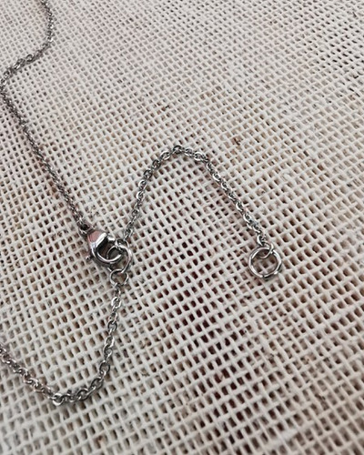 Imagen 6 de 6 de Collar Dije Colibrí Y Flores Acero Inoxidable Plata Mujer