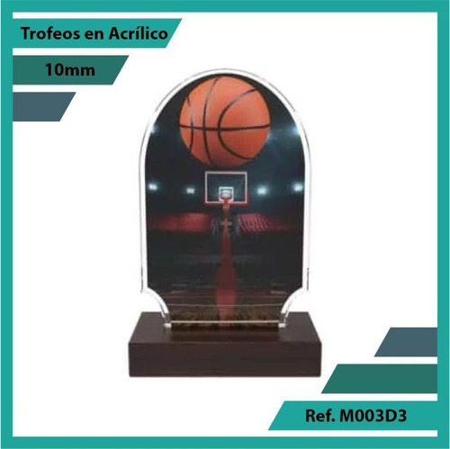 Trofeos En Acrilico De Baloncesto Ref. M003d3