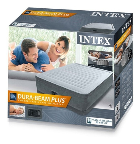  Hinchable Intex Comfor Elevated Dura Beam Doble152 X203x33 