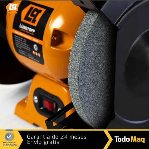 Imagen 4 de 7 de Amoladora De Banco 2 Piedras Profesional 1/2hp 350w Lusqtoff