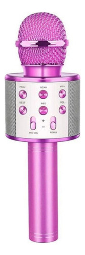 Microfone Bluetooth Karaokê Para Festas Eventos Rosa-shoque