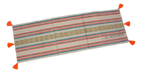 Pie De Cama Individual - Textil Artesanal Color Calabaza Diseño Liso