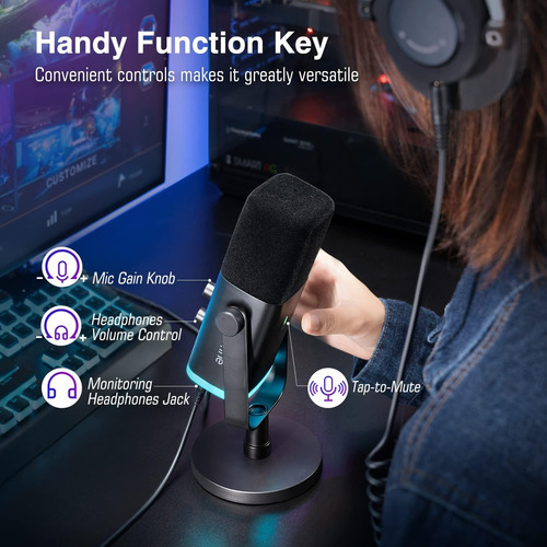 Microfono Xlr Fifine Am8 + Mixer Fifine Sc3 Streaming Y +