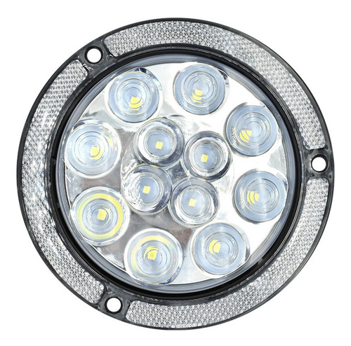 Plafon12led 4  Alta Y Baja,estrobo Contornoreflejante Blanco