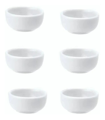 6 Compoteras Bowl Mantequera 6,5cm Porcelana Schmidt Brasil