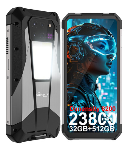 Unihertz Tank 3 Pro 8849 Smartphone Robusto Con Proyector De 100 Lúmenes 32 Gb 512 Gb 23800 Mah Android 14 Frecuencia De Actualización De 120 Hz