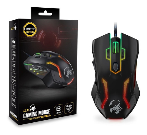 Mouse gamer de juego Genius Scorpion Spear Pro negro
