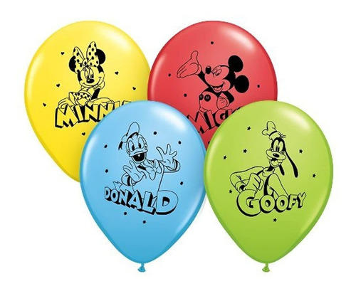 Globos Multicolor De Látex 12 In-6 Unidades. Marca Pyle