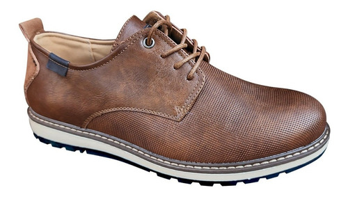 Zapato De Hombre Casual Oxford Cuero Pu Camel - 7121