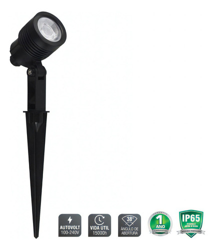 Espeto De Chão Luz Para Jardim Destaco 5w Taschibra 3000K