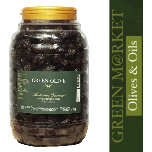 Aceitunas Negras Griegas  Green Olive X 2kg 