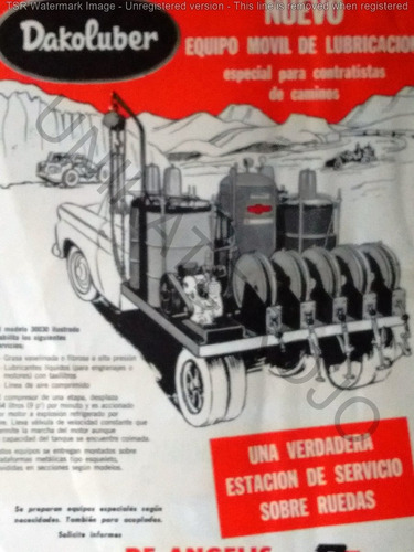 Antiguo Folleto Dakoluber Estación Servicio Engrase Años 60