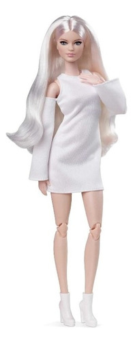 Barbie Signature Looks Loira Vestido Branco Mattel Collector