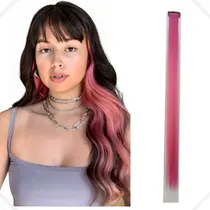 Comprar Cabelo Mechas Colorida Aplique Tic Tac 70cm Fibra Japonesa Cor Tic Tac Rosa