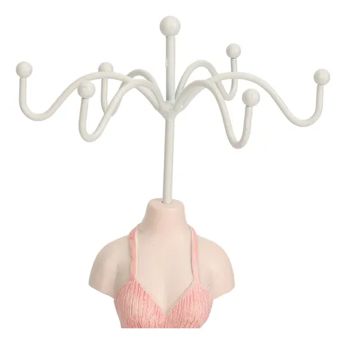 Organizador De Pendientes Y Collares Rosa