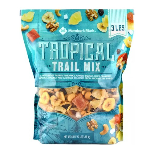 Mezcla Tropical De Frutos Secos Y Deshidratados 3lb Trailmix