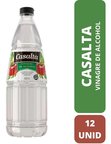 Vinagre De Alcohol Casalta Libre Gluten Sin Tacc - Pack X12