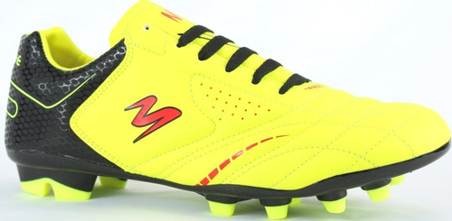 Tenis Futbol Soccer Pasto Modelo 430 Amarillo/ Negro/ Rojo