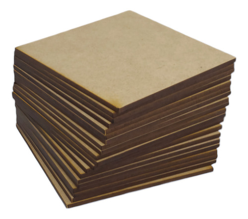 Lamina Panel Tablero Mdf 3mm 53x54cm 5pz Cortado Con Laser Marrón Claro