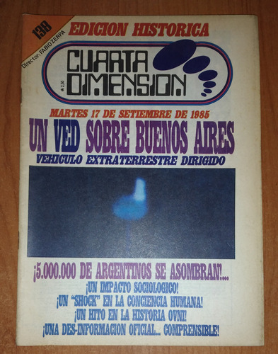 Revista Cuarta Dimensión N°138 Marzo De 1986