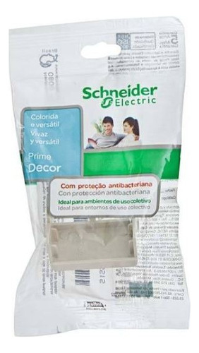 Módulo de persianas Schneider con decoración marfil de 2 piezas (kit de 06 piezas), color dorado