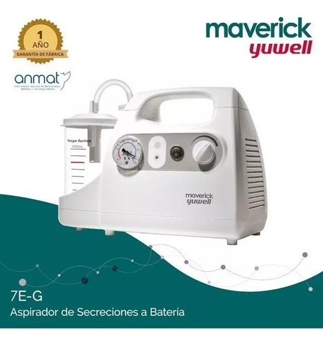 Aspirador De Secreciones Vacuometro Maverick Yuwell 7ec