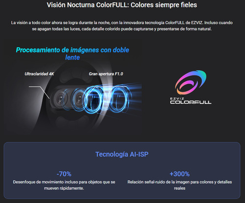 Cámara Seguridad Wifi Domo Exterior Ezviz Dual 8mp Autozoom