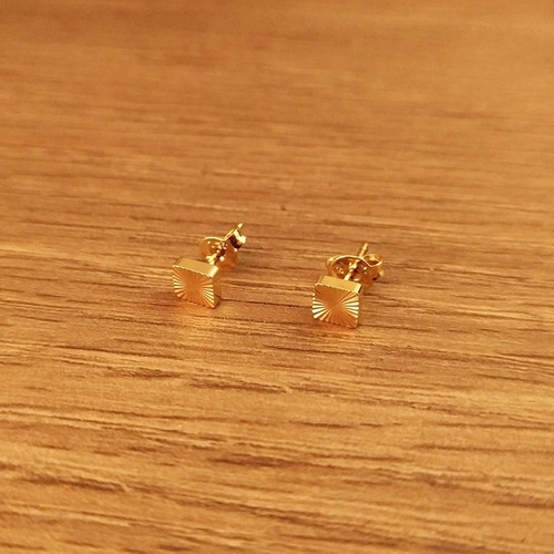 Topos Aretes De Hombre Mujer Unisex Oro 18k Laminado + Caja