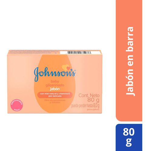 Johnson's Baby Jabón En Barra Glicerinado 80g